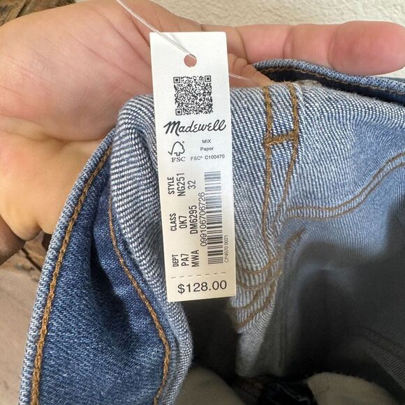 Madewell "The Perfect Vintage" Straight Jean Dark Wash Size 32 NWT - Picture 11 of 12